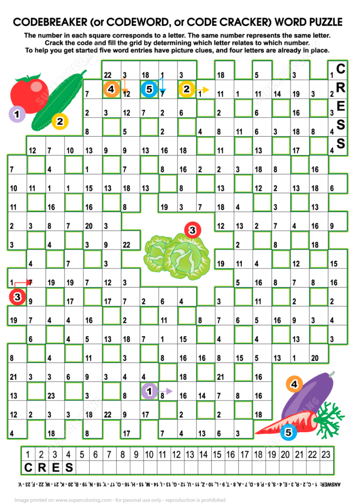 Codebreaker Puzzles Online Free Printable