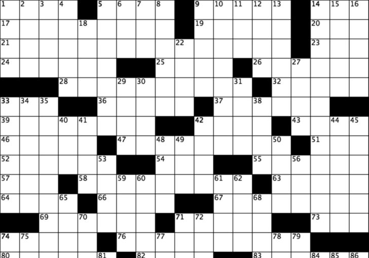 Washington Post Crossword Puzzle Printable Printable Template Free ...