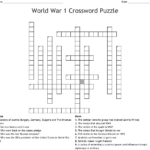 Wwi Crossword Puzzle Printable Printable Crossword Puzzles