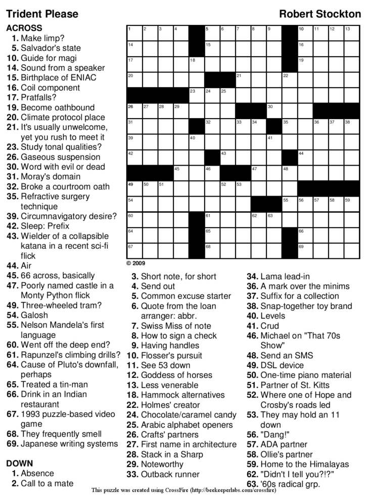 Printable Legend Of Zelda Crossword Puzzle With Key