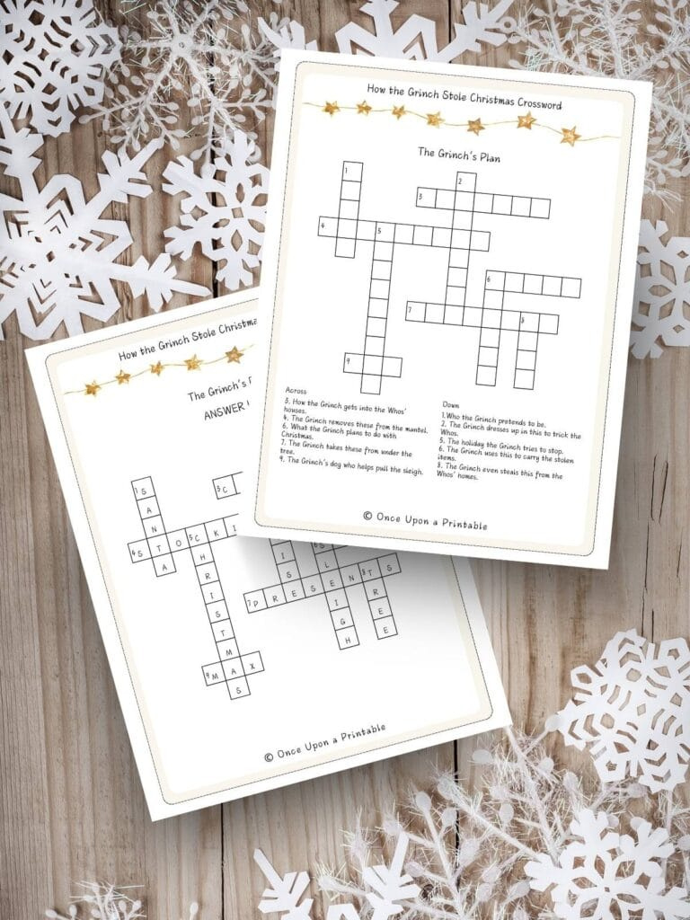 5 How The Grinch Stole Christmas Crossword Puzzles Free - Once within How The Grinch Stole Christmas Crossword Puzzles Answers