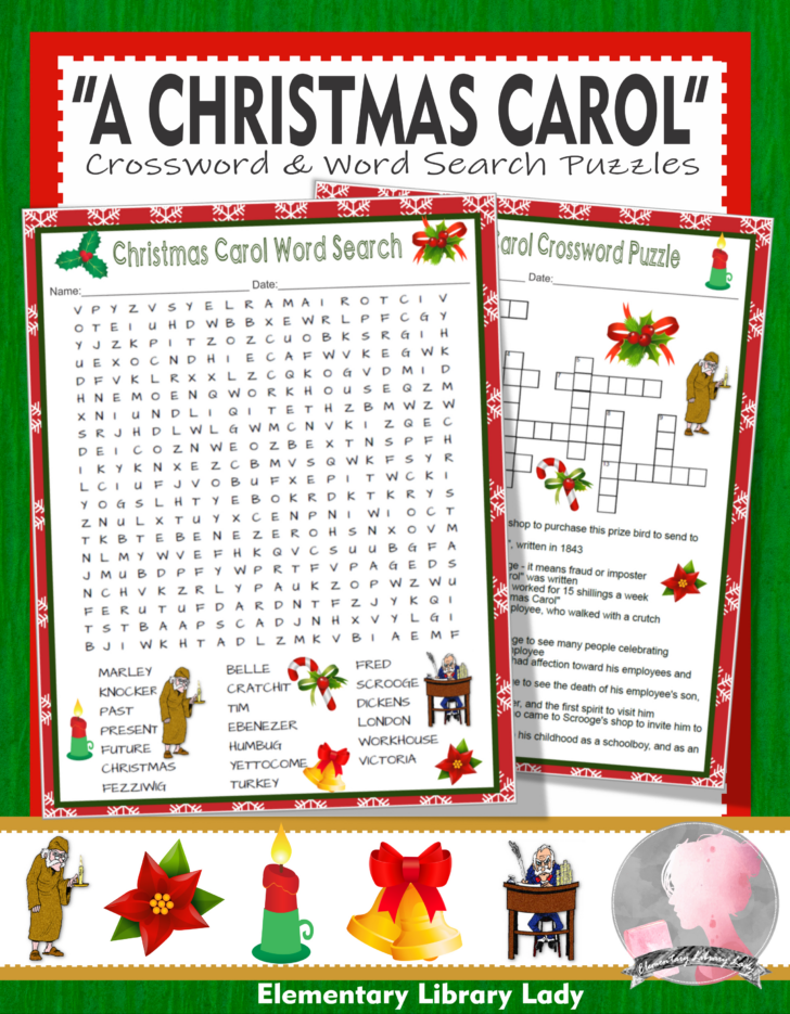 Christmas Carol By Charles Dickens Crossword Puzzles