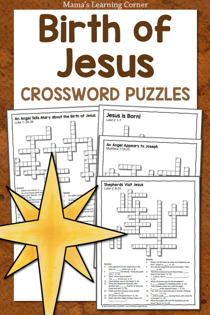 Bible Christmas Crossword Puzzles