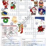 Christmas Crossword (05.12.2008)   Esl Worksheetemila With Regard To Christmas At The North Pole Crossword Puzzles Answers