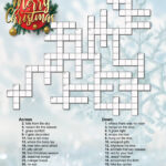 Christmas Crossword Puzzle   Etsy Pertaining To Christmas Wreath Material Crossword Puzzles