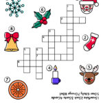 Christmas Crossword Puzzle For Kids With Santa Vector Image Throughout Childrens Christmas Crossword Puzzles