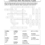 Christmas Puzzles With Regard To Christmas Crossword Puzzles With Word Bank