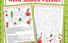 How The Grinch Stole Christmas" Activities Crossword Puzzle Word inside How The Grinch Stole Christmas Crossword Puzzles