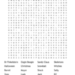 Nightmare Before Christmas Crossword   Wordmint For Nightmare Before Christmas Crossword Puzzles