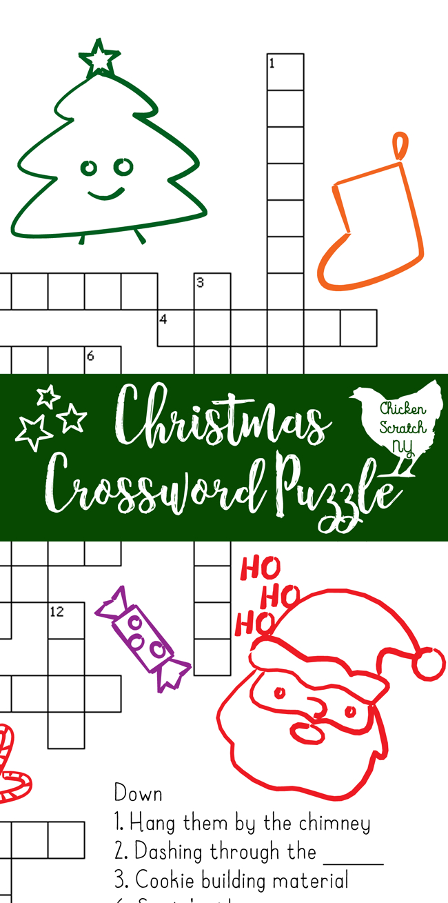 Printable Christmas Crossword Puzzle With Key in Christmas Wreath Material Crossword Puzzles