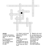 Spanish Christmas Vocabulary! Crossword   Wordmint With Christmas Crossword Puzzles In Spanish