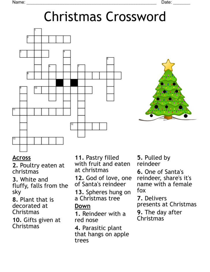 Twas the Night Before Christmas Crossword Puzzles