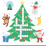 Vector Christmas Crossword Puzzle For Kids. Simple Quiz With Intended For Christmas Decorations Crossword Puzzles Answers