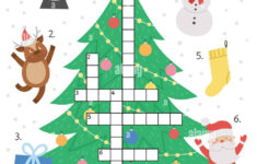 Vector Christmas Crossword Puzzle For Kids. Simple Quiz With intended for Christmas Decorations Crossword Puzzles Answers