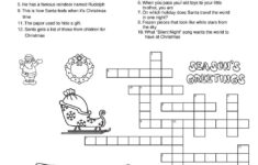 Wintery Crossword • Beeloo Printable Crafts And Activities For Kids regarding Sing A Song Christmas Crossword Puzzles