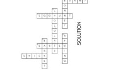 Easter Crossword Puzzle - Cute &amp; Free Printable | Saturdaygift within Chocolate Easter Egg Crossword Puzzles