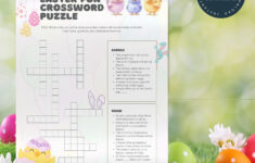 Easter Crossword Puzzle | Easter Printable throughout Easter Entree Crossword Puzzles Clue