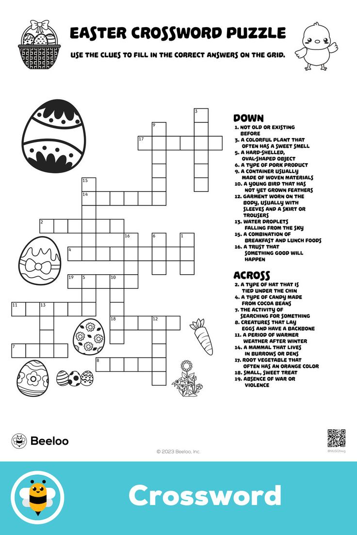 Easter Crossword Puzzle pertaining to Easter Crossword Puzzles Printable Worksheets