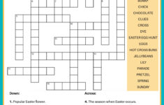 Free Easter Crossword Puzzle Printable - 2 Versions &amp; Answer Key in Easter Crossword Puzzles Free Printable