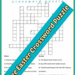 Free Easter Crossword Puzzle Printable   2 Versions & Answer Key Pertaining To The First Easter Crossword Puzzles Answers