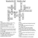 Free Printable Easter Crossword Puzzle With Key Throughout The First Easter Crossword Puzzles Answers