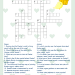 Free Printable Easter Crossword Puzzle With Key Within Adult Easter Crossword Puzzles
