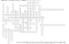 Last Supper And Resurrection / Easter Crossword Puzzle – The Idea Door for Easter Crossword Puzzles Free Printable