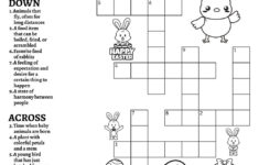 Springtime Easter-Themed Crossword Puzzles • Beeloo Printable regarding Easter Bunny Crossword Puzzles