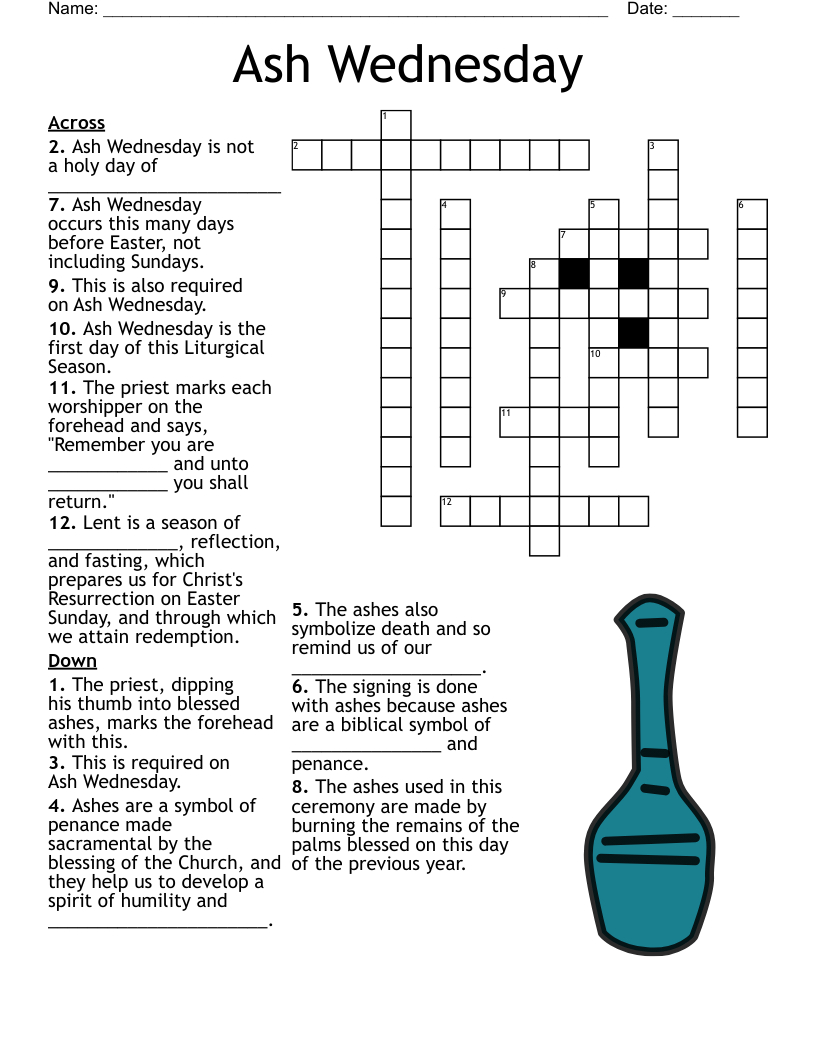 The Liturgy Of The Word Crossword - Wordmint for Easter Liturgy Crossword Puzzles Clue