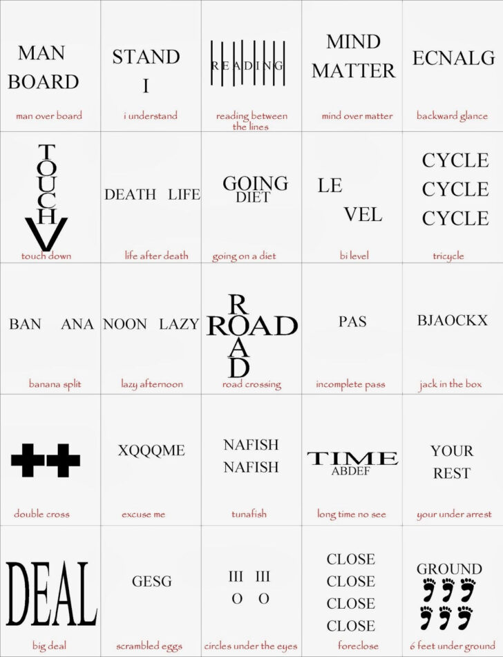Free Printable Whatzit Puzzles with Answers