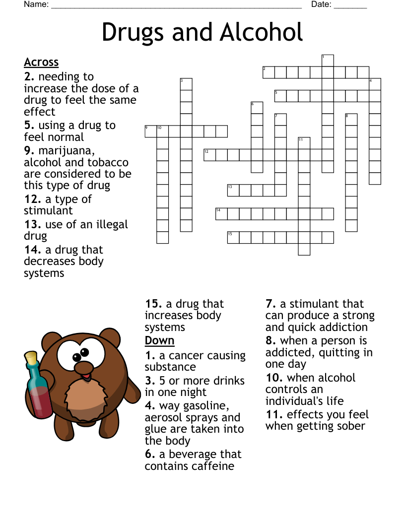 12 Step Recovery Crossword - Wordmint in Sobriety Crossword Puzzles With Answers Printable