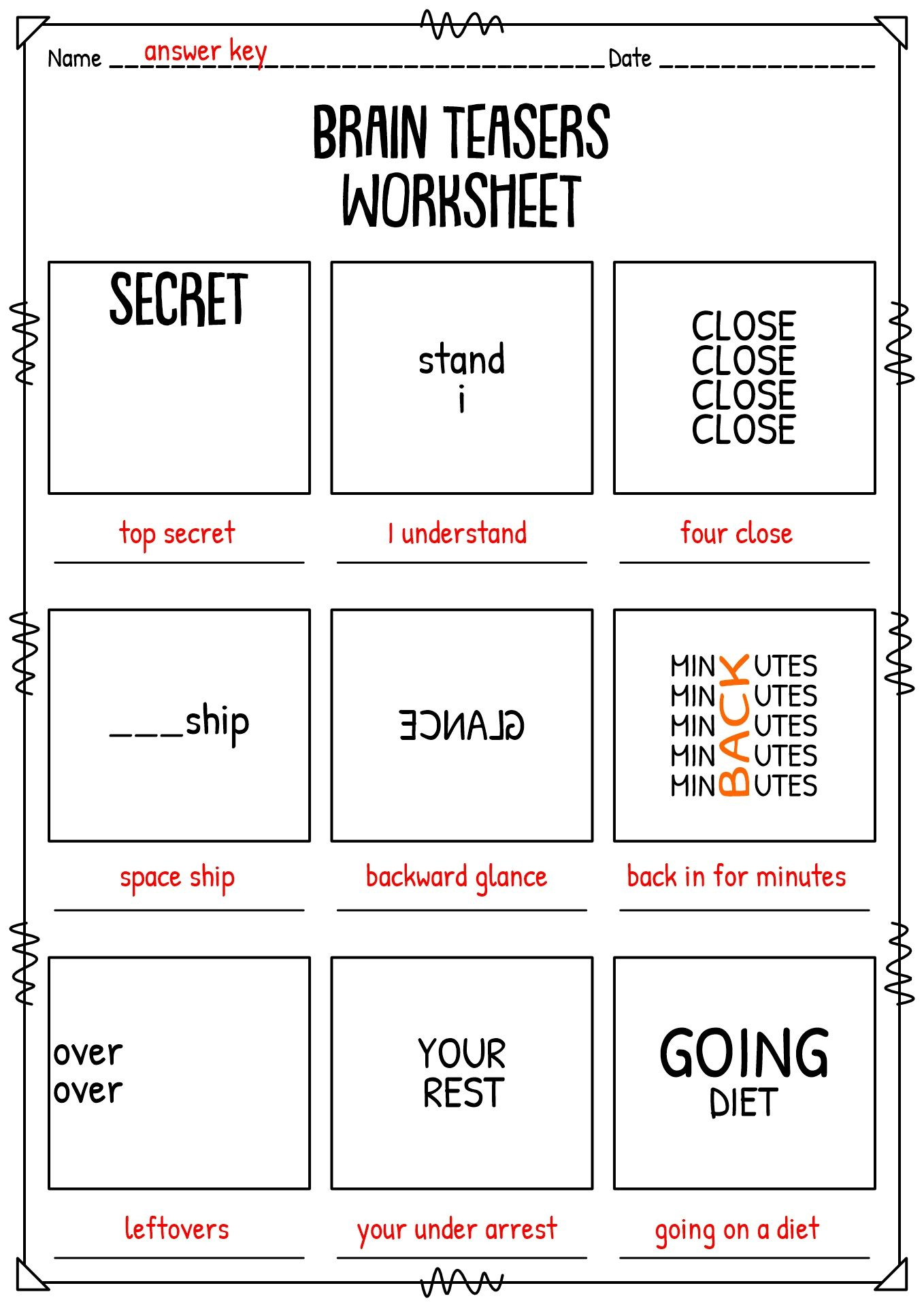 180 Best Brain Teasers Ideas In 2025 | Brain Teasers, Teaser, Word in Free Printable Wordles Puzzles For Adults with Answers