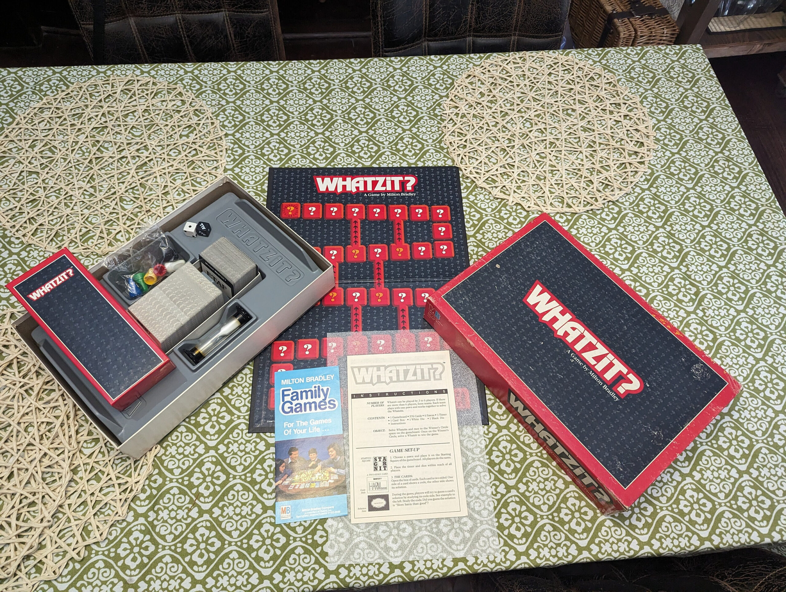 1987 Whatzit Board Game, A Game Of Fractured Phrases, Word, Strategy pertaining to Whatzit Cards Printable
