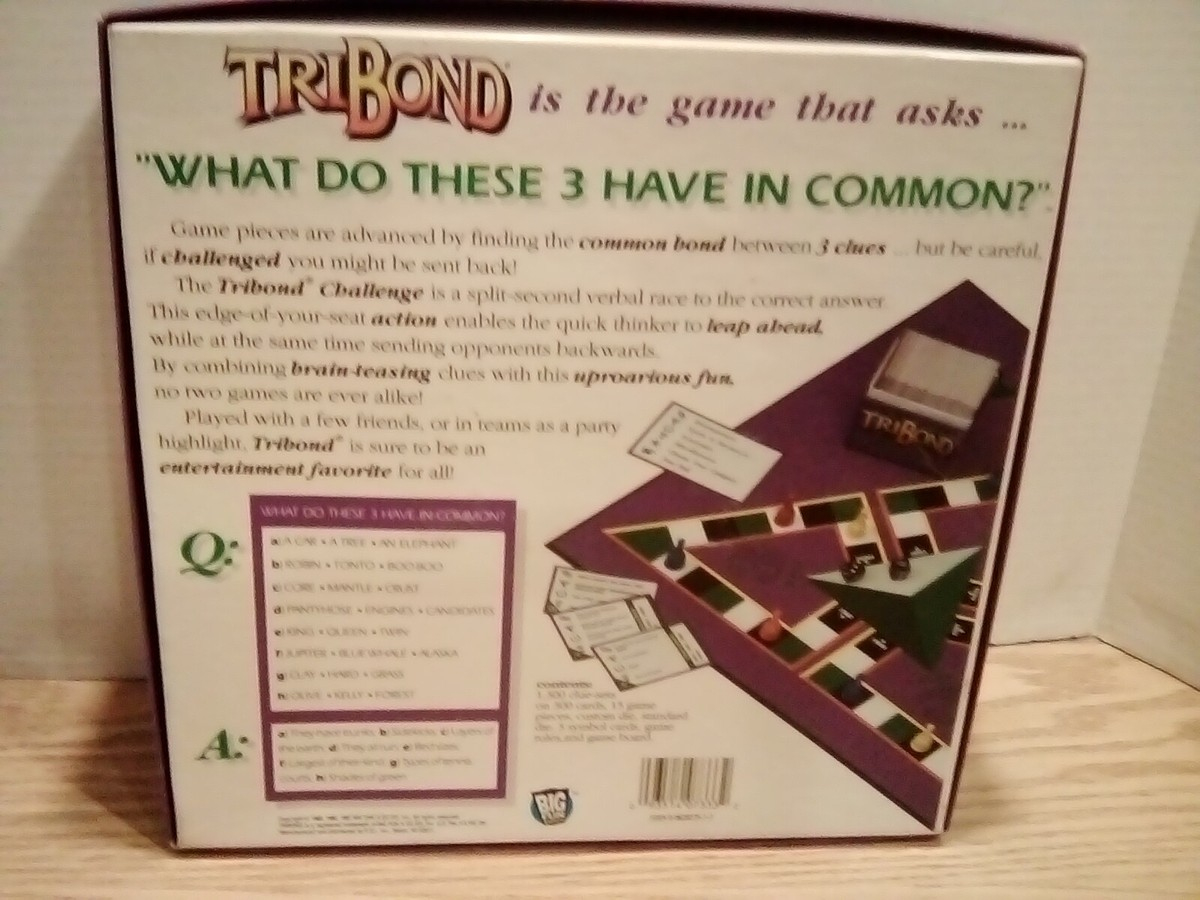 1992 Tribond Board Game Complete With Instructions. Ex with Tribond Questions And Answers January