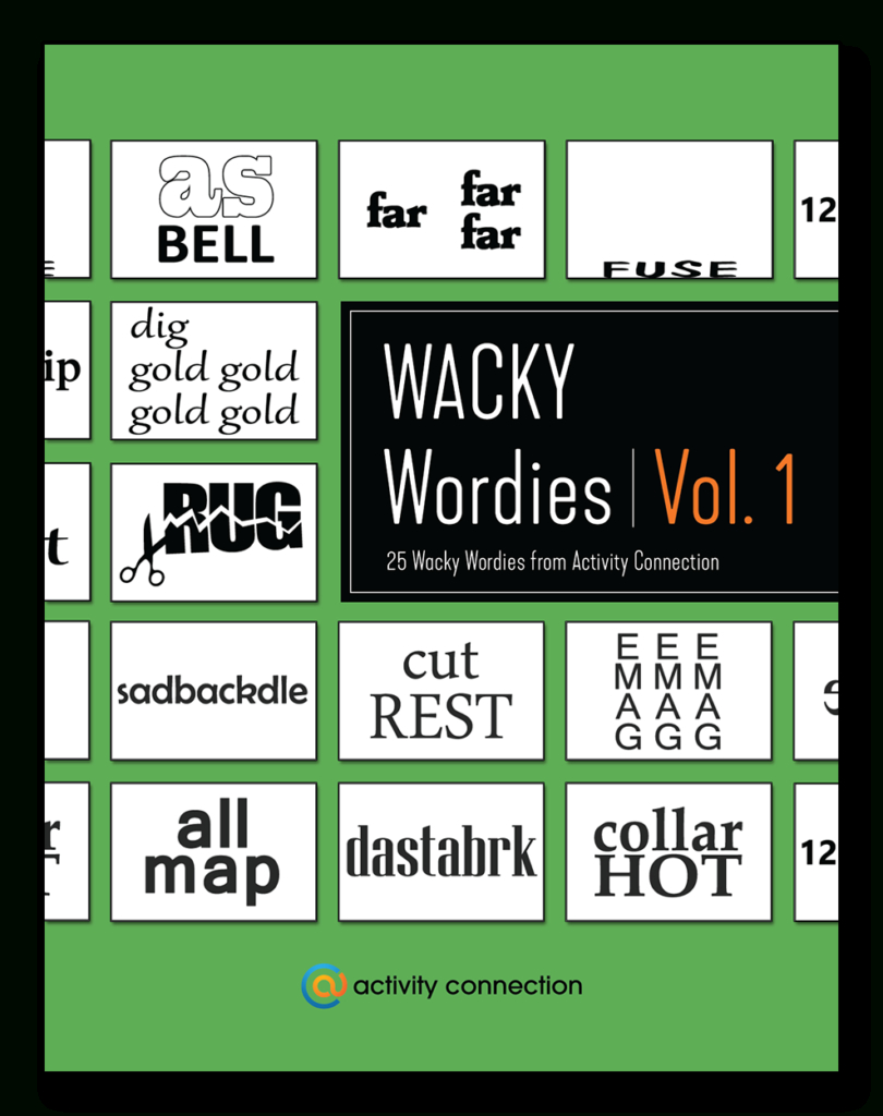 25 Wacky Wordies Vol. 1 - Activity Connection with Wacky Wordies Puzzles Answers Printable