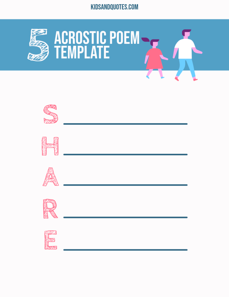 7 Kindness Acrostic Poem Printable Templates That&amp;#039;Re Free And regarding Printable Acrostics