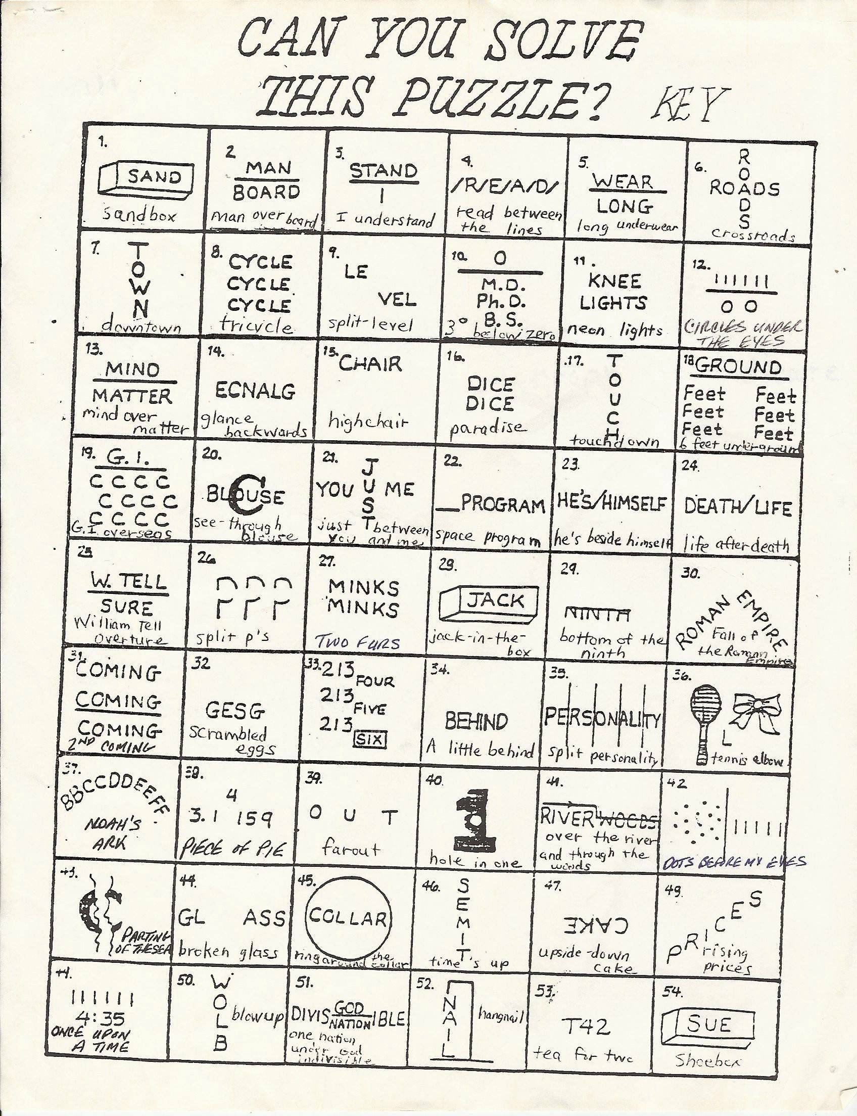 8 Brain Puzzles Ideas To Save Today | Printable Brain Teasers in Hard Pictogram Puzzles with Answers Printable