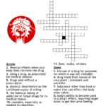Addiction & Recovery Crossword   Wordmint Pertaining To Substance Recovery Crossword Puzzles With Answer Key