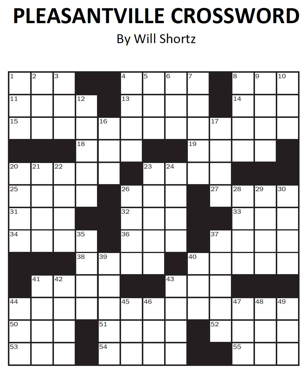 All Things Pleasantville In This Crossword Puzzle! How&amp;#039;D You Do? throughout Will Shortz Crosswords Free Printable