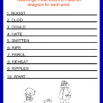 Anagrams   Free Printable   Winter Within Free Printable Anagrams With Answers