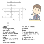 Anger Management Crossword   Wordmint Intended For Anger Management Crosswords