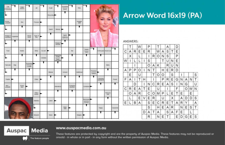 Free Printable Arrow Word Crosswords Free Printable Arrow Word Crosswords