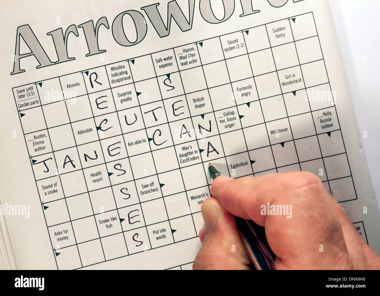 Arroword Crossword Puzzle Stock Photo - Alamy inside Arrow Word Puzzles Download