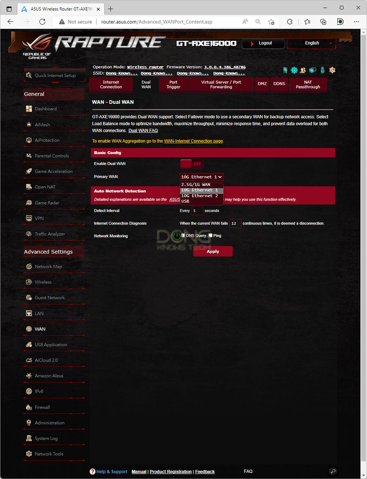Asus Gt-Axe16000 Review: A Super Router | Dong Knows Tech within Tribond Traffic Panic Mimic