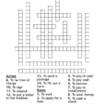 Bank And Post Office Verbs Crossword   Wordmint With Regard To Crossword With Word Bank Printable