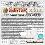 Black & White Easter Rebus Pngs 351–375 | Madeteachers For Easter Rebus Puzzles With Answers