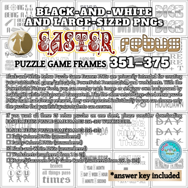 Easter Rebus Puzzles with Answers
