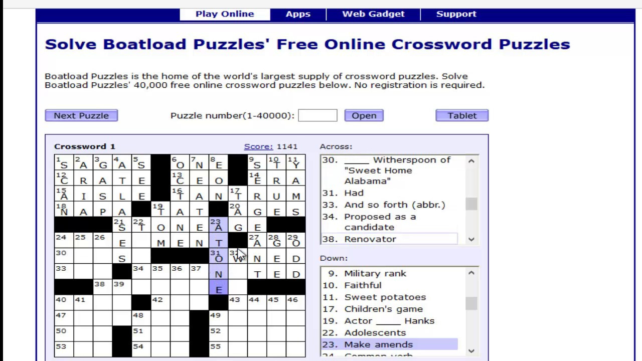 Boatload Crossword throughout Free Boatload Crossword Puzzles 40,000 Words