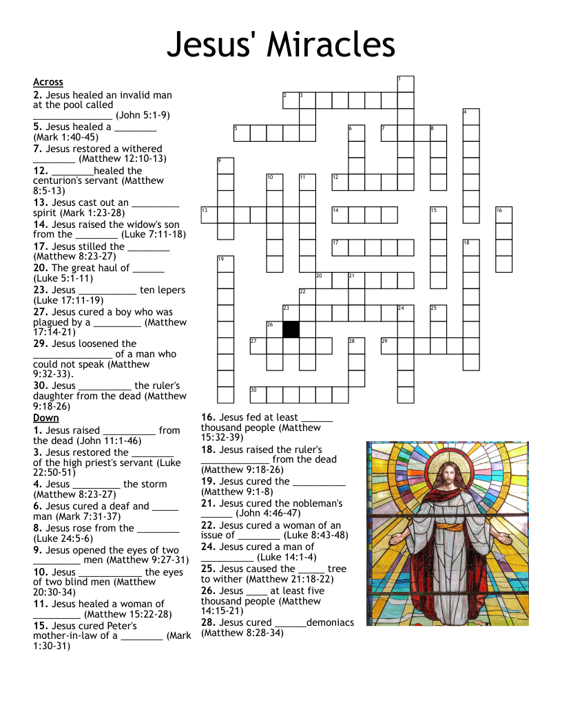 Book Of Matthew Crossword - Wordmint regarding Crossword By Mathews