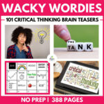 Boost Critical Thinking With 101 Wacky Wordies Puzzles Regarding How To Learn Wacky Wordies Answers